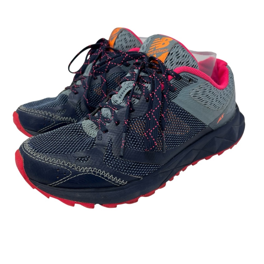 New Balance Navy Gray Pink Athletic Running Shoes - Picture 2 of 13